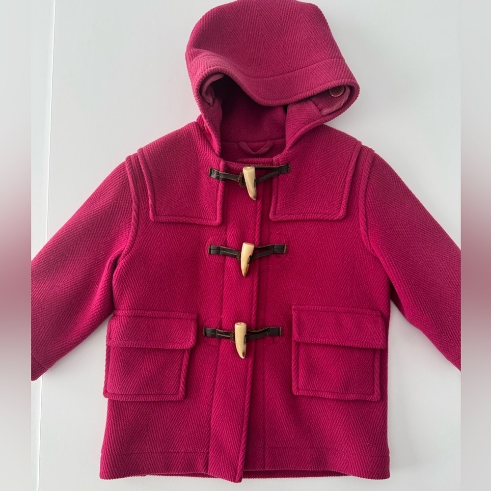 Oscar de la Renta Girls Wool Pink Toggle Pea Coat Size 3T